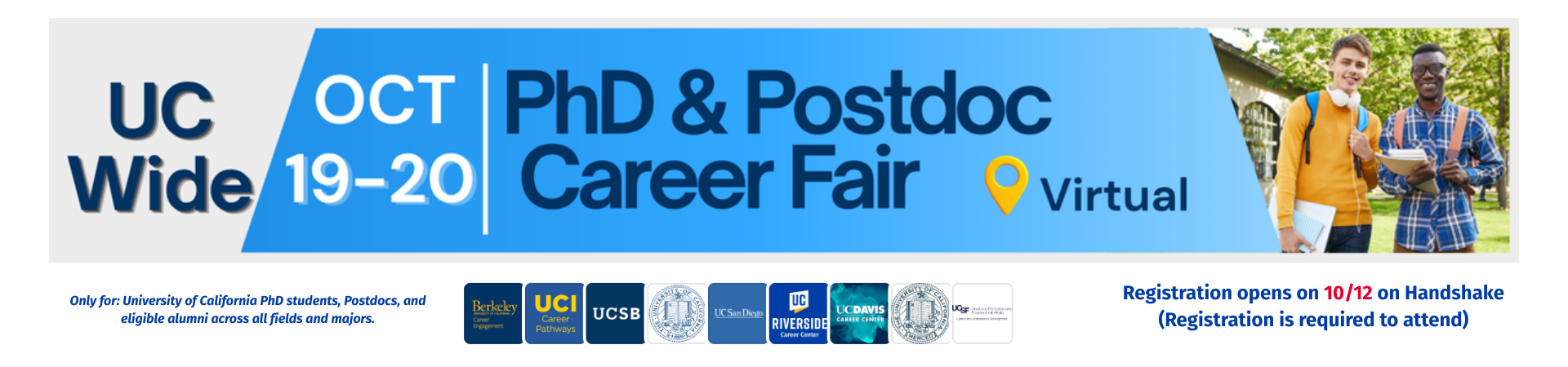 Updated UC Wide PhD & Postdoc Career Fair Slider F26
